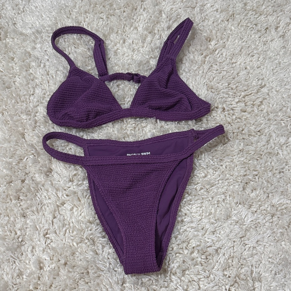 Pacsun Purple Women's Swim Bikini Set